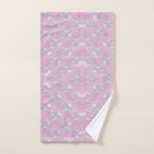 Pink and grey plaid pattern throw pillow bad handdoek (Handdoek)