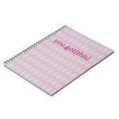 Pink and Grey You Got This! beroemd gemaakt door T Notitieboek (Linkerzijde)