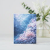 Pink and Lavender Coral Reef in Starry Blue Sea Briefkaart (Staand voorkant)