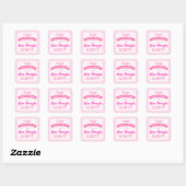 Pink and Magenta Party Favor Sticker (Vel)