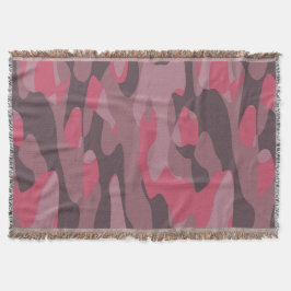 pink and mauve Camo abstract Deken