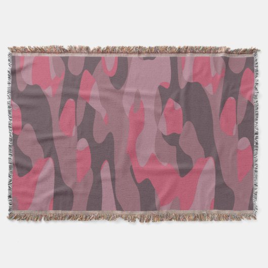 pink and mauve Camo abstract Deken (Voorkant)