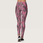 pink and mauve Camo abstract Leggings (Achterkant)