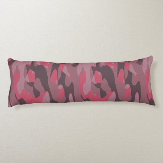 pink and mauve Camo abstract Lichaamskussen (Achterkant)