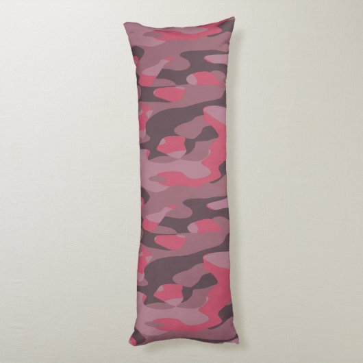 pink and mauve Camo abstract Lichaamskussen (Achterkant (Verticaal))