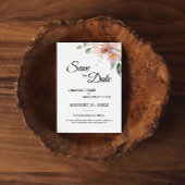 Pink and Mauve Floral Wedding Save The Date