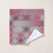 pink and mauve geometric bad handdoek (Wasdoekje)