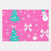 Pink and Mint Bright Christmas Inpakpapier Vel (Voorkant 3)