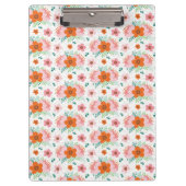 Pink and orange floral bouquet patterned clipboard klembord (Voorkant)