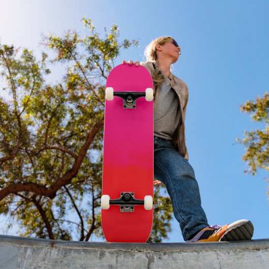 Pink and Orange Gradient  Persoonlijk Skateboard (Buiten 1)