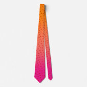 Pink and orange ombre red hearts pattern stropdas (Voorkant)