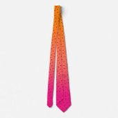 Pink and orange ombre red hearts pattern stropdas (Achterkant)