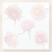 Pink and Orange Rose Glass Coaster Glazen Onderzetter (Achterkant)