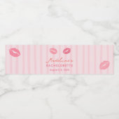 Pink and Orange Valentine's Day Bridal Shower Waterfles Etiket (Enkel label)