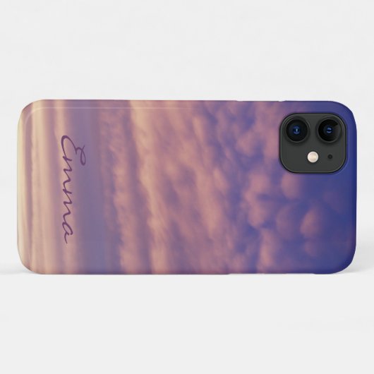 Pink and Paars Cloudy Sky Phone Case (Achterkant (horizontaal))