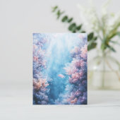 Pink and Peach Coral Reef Underwater Nature Briefkaart (Staand voorkant)
