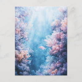 Pink and Peach Coral Reef Underwater Nature Briefkaart