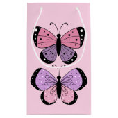 Pink and Purple Butterfly  Klein Cadeauzakje (Achterkant)
