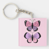 Pink and Purple Butterfly  Sleutelhanger (voorkant)