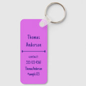 Pink and Purple Color Combination Sleutelhanger (Achterkant)