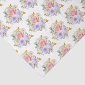 Pink and Purple Elegant Flowers Tissuepapier (Detail)