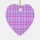 Pink and purple flower checkered pattern keramisch ornament (Rechts)