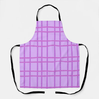 Pink and purple flower checkered pattern schort