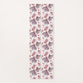 Pink And Purple Flowers Floral Pattern Yogamat (Voorkant)