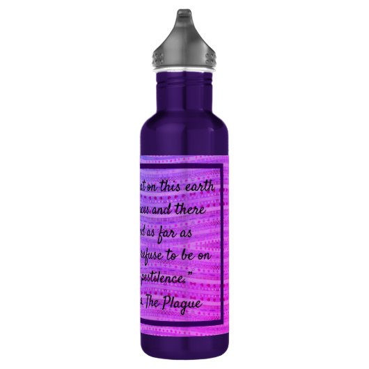 Pink and Purple Hearts & a Quote Waterfles (Rechts)