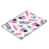 Pink and Purple Make Up Cosmetics Pattern Notitieboek (Linkerzijde)