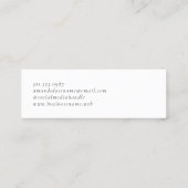 Pink and Purple Monogram Modern Mini Visitekaartje (Achterkant)