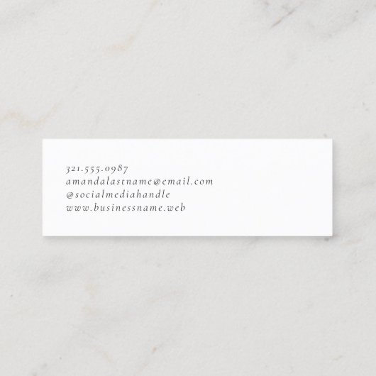 Pink and Purple Monogram Modern Mini Visitekaartje (Achterkant)