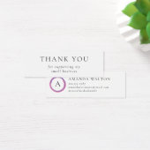 Pink and Purple Monogram Modern Package Insert Mini Visitekaartjes (Bureau)