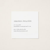 Pink and Purple Monogram Modern Package Insert Vierkante Visitekaartjes (Achterkant)