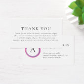 Pink and Purple Monogram Modern Package Insert Visitekaartje (Bureau)