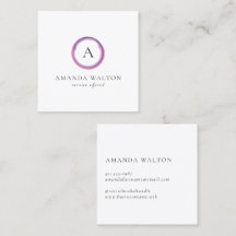 Pink and Purple Monogram Modern