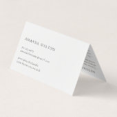 Pink and Purple Monogram Modern Visitekaartje (Achterkant)