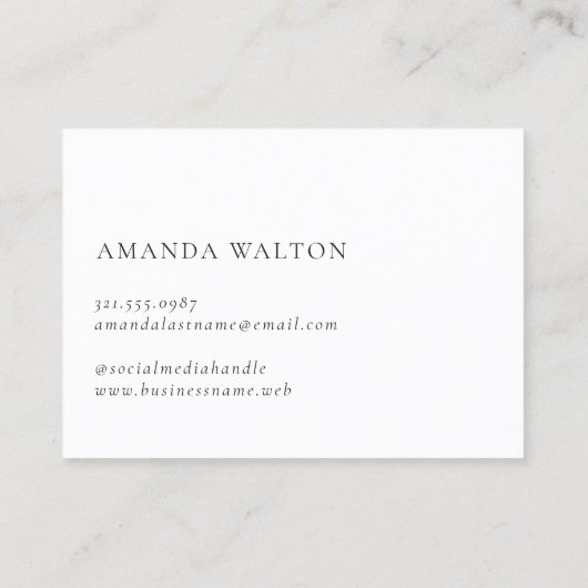 Pink and Purple Monogram Modern Visitekaartje (Achterkant)