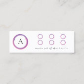 Pink and Purple Monogram QR Code Modern Klantenkaartje (Voorkant)