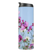 Pink and Purple Pretty Flower Meadow Photo Thermosbeker (Geroteerd rechts)