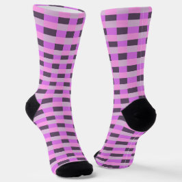 Pink and Purple Shades Color Blocks Sokken