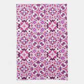 Pink and Purple Spanish Tiles Theedoek (Verticaal)