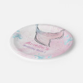Pink and purple watercolor mermaid tail  papieren bordje (Gekanteld)