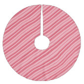 Pink and Red Christmas Candy Cane Stripes  Kerstboom Rok (Voorkant)