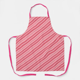 Pink and Red Christmas Candy Cane Stripes  Schort