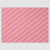 Pink and Red Christmas Candy Cane Stripes  Tissuepapier (Voorkant)