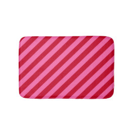 Pink and Red Christmas Peppermint Stripes  Badmat