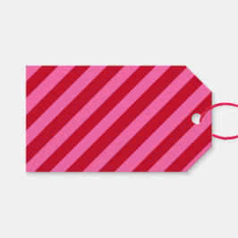 Pink and Red Christmas Peppermint Stripes  Cadeaulabel