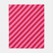 Pink and Red Christmas Peppermint Stripes  Fleece Deken (Voorkant)
