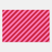 Pink and Red Christmas Peppermint Stripes  Inpakpapier Vel (Voorkant)